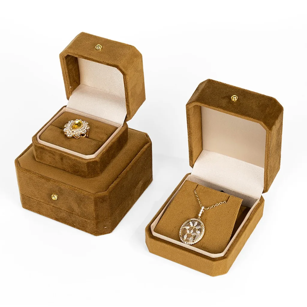 Jewelry Packaging Box Soft Lined Jewelry Box Octagonal Ring Box Luxurious For Home Storage Daily Jewelry Storage Engagement