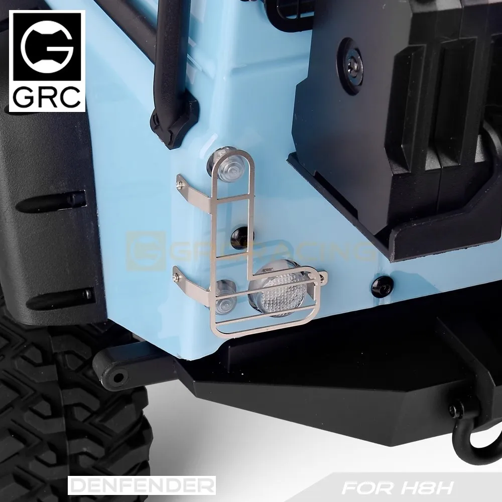 GRC H8H Defender Edelstahl Rücklicht Abdeckung Simulation Auto Shell Schutz Metall Blatt #   G190NS/NB