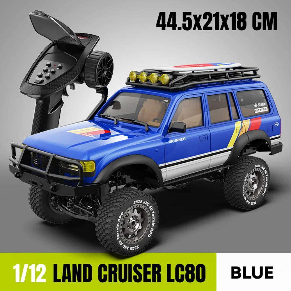 JXC 1/12 LC80 Simulation Land Cruiser 2.4GHz RTR RC Electric Remote Control Model Car Rock Crawler Adult Children's Toys