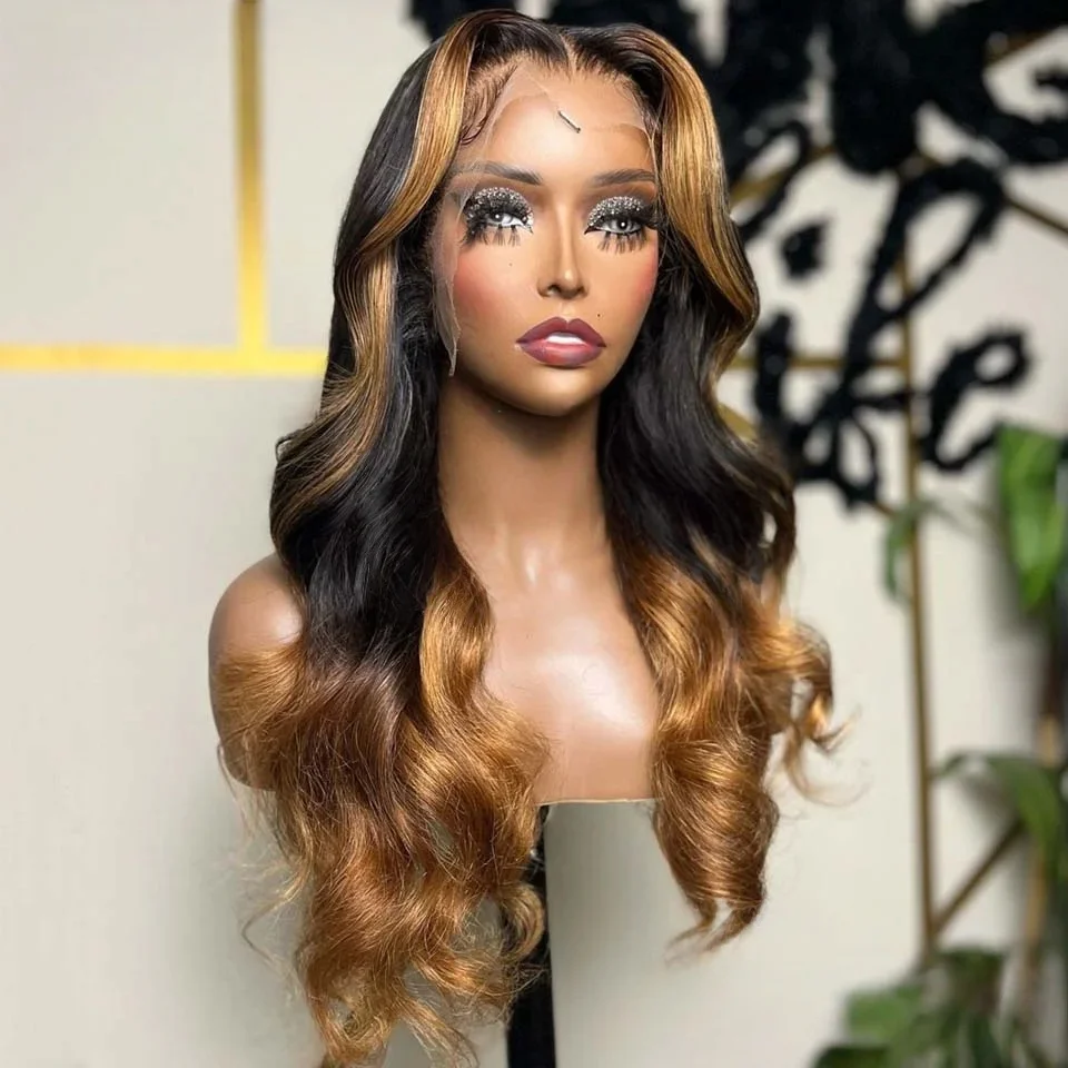 

Ombre Коричневый Мягкий Длинный 26 Дюймов Бесклеевой 200 Плотность Волны Кружева 5x5 Шелковая Основа Парик Человеческих Волос Для Женщин Детские Волосы Предварительно Сорванные Ежедневно