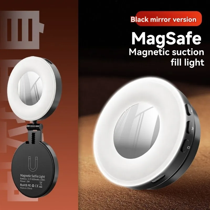 

Портативная Bluetooth-лампа A92Z с магнитным креплением для селфи — регулируемая яркость, идеально подходит для фотосъемки и прямых трансляций