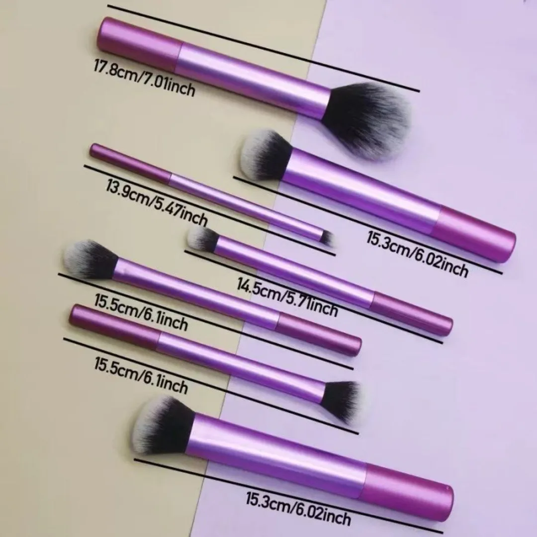 7Pcs Pro Weichen, Flauschigen Make-Up Pinsel Set für Kosmetik Synthetische Haar Foundation Erröten Pulver Blending Make-Up Pinsel Schönheit werkzeuge