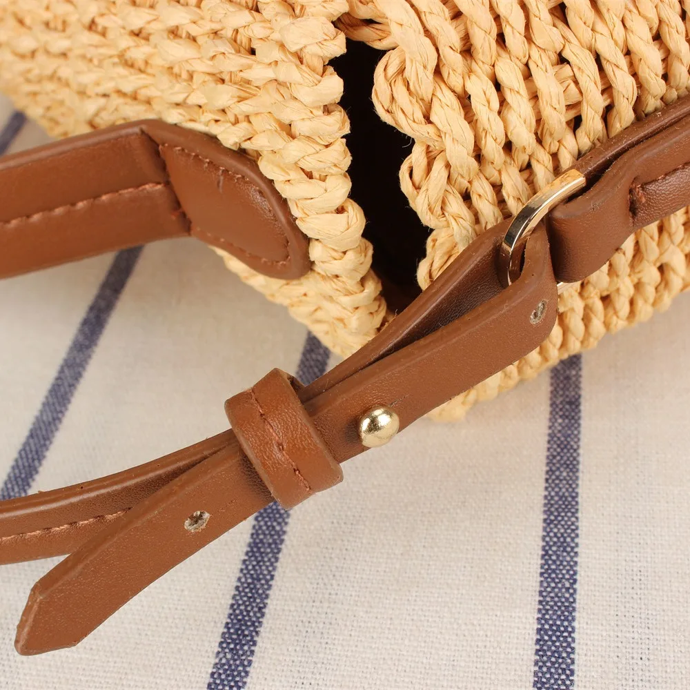 Fashion Small Straw Bag Weave Flap Crossbody Bag for Women Handmade Shoulder Bags Casual Summer Beach Phone Purses 2024
