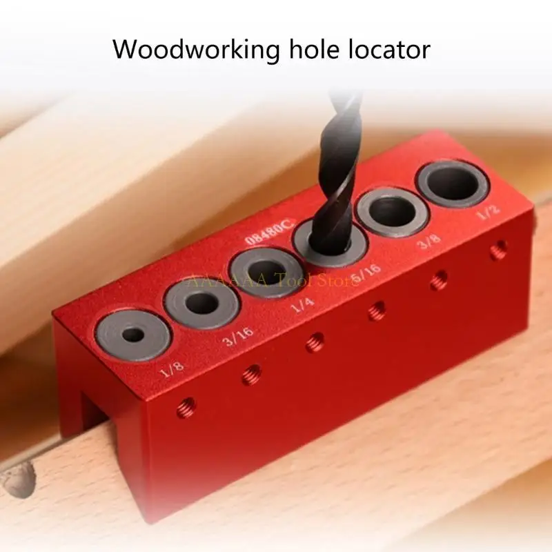A2BE Woodworking Drill Guide Hole Puncher for Round Joinery Need