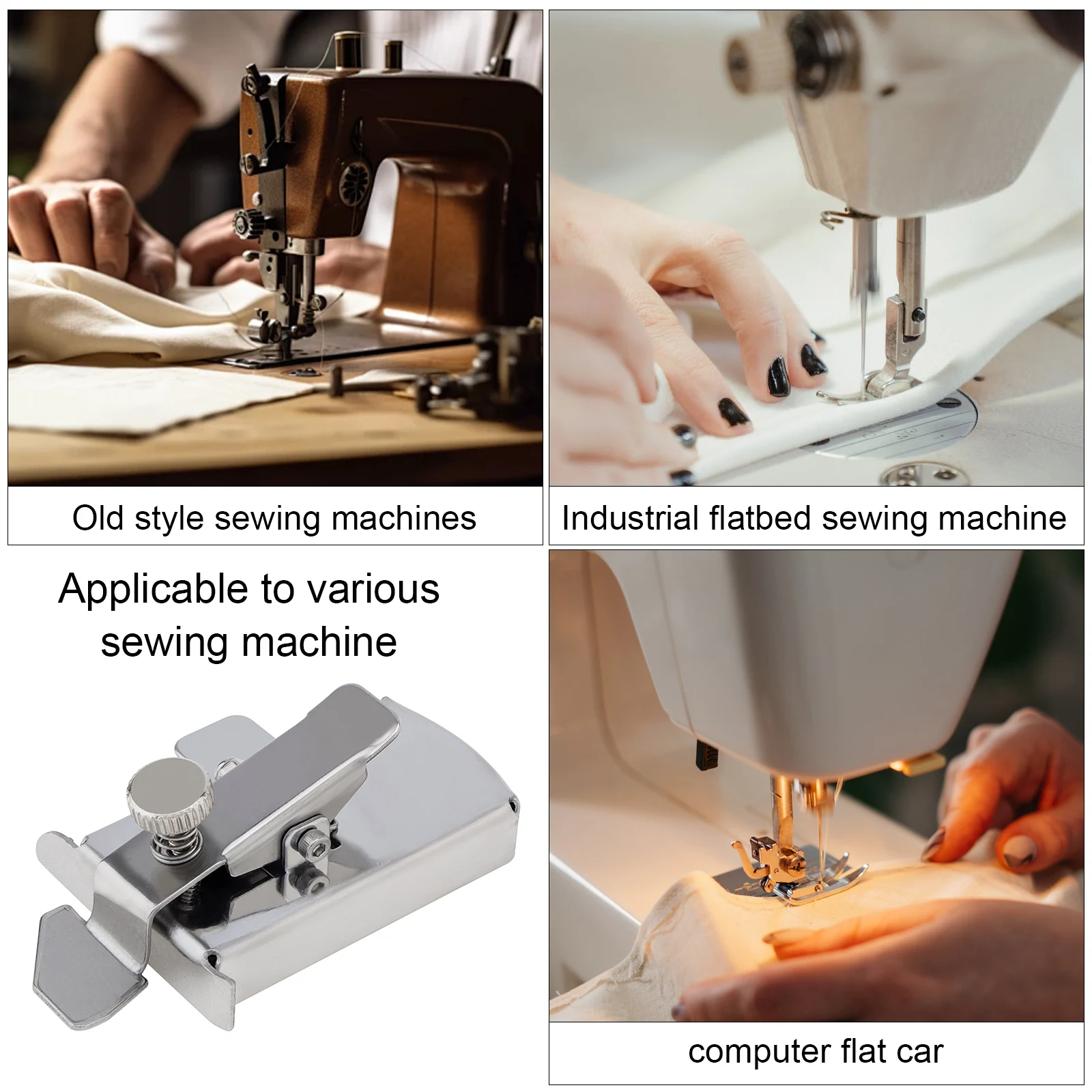 Magnetic Sewing Guide for Walking Foot Sewing Machine Accessories with Clip Multifunctional Stainless Steel Ruler Seam  Guide