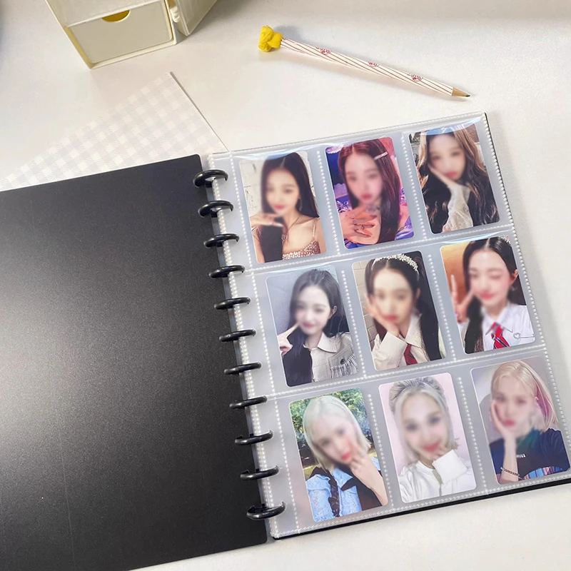 9 Grids Photo Binder Kpop Large Capacity Photocard Holder Picture Collect Book Card Photo Sleeves Inner Page Binder