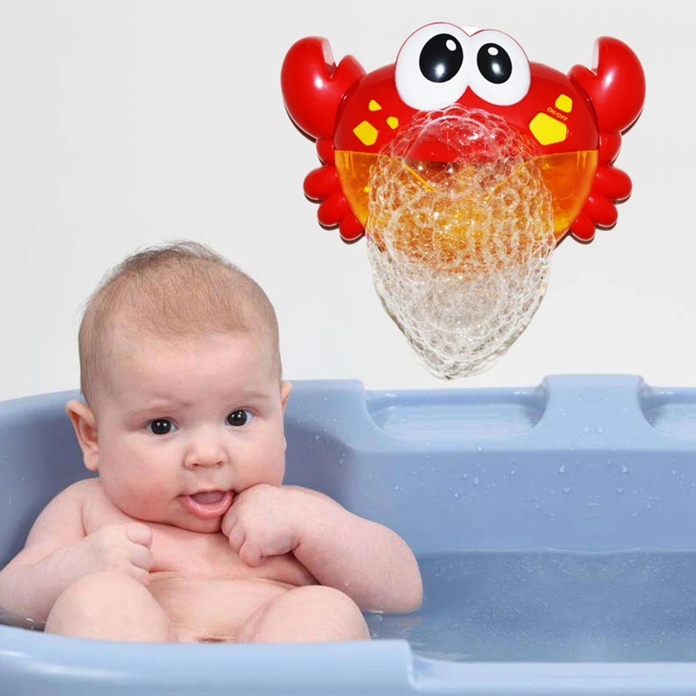 Baby Bath Toy With Music Funny Crab Bubble Machine Frog Whale Octopus Toddler Swimming Bathtub Bathroom Toys For Children