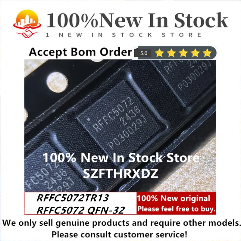 

SZFTHRXDZ 100% НОВЫЙ ОРИГИНАЛЬНЫЙ РЧ-микшер RFFC5072TR13 QFN-32 RFFC5072 QFN32