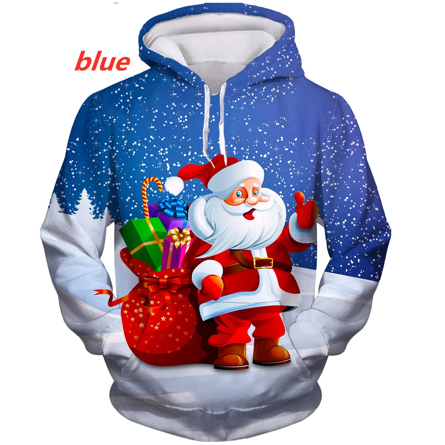 Christmas Fashion Hoodie Men/Women Hip Hop Autumn and Winter Streetwear Hoodies Funny Santa Claus Couples Clothes