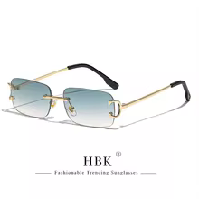 Unisex HBK Retro Rimless Sunglasses