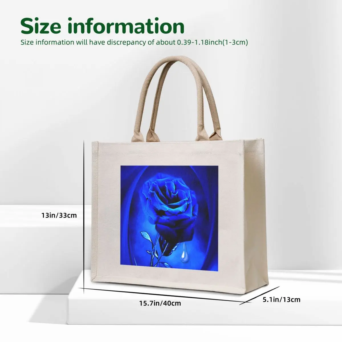 PHOTOSHOP BLUE ROSE VERSION TWO..TEARS OF A BLUE ROSE-PILLOW-JOURNAL,PICTURE-ECT.ECT.. Tote Bag