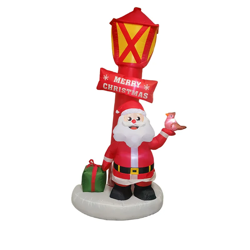 

2.4 meters Christmas Lighthouse under inflatable Santa gift luminous inflatable model courtyard party ornament