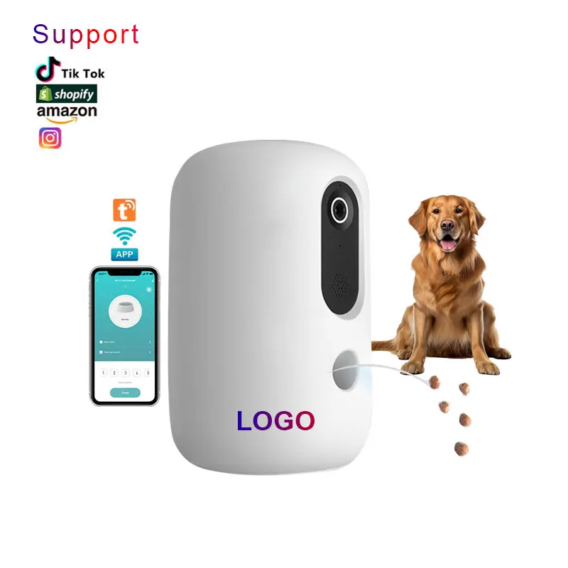 

2025 Pet Supplies Newest Smart Puzzle Interactive OEM Custom Furbo 360 Dog Pet Cat ca mera Treat Dispenser with Speaker Phone AP