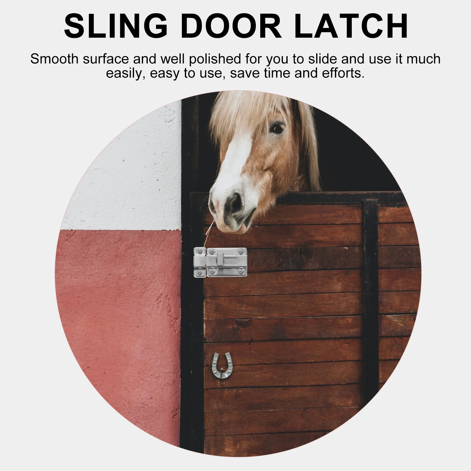 

2 Sets Sliding Bolt Door Lock Latches Stainless Steel Security Safety Sling Gap Blocker Inside Doors High Hardness Anti Rust