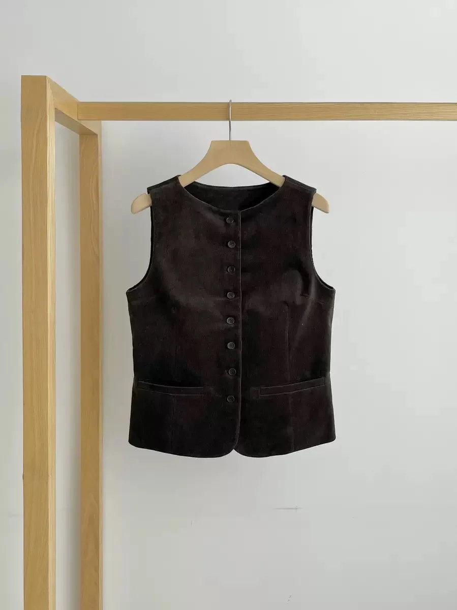 سترة Preon Round Ne متعددة الاستخدامات بطبقات Briti Sle ort Length Commute مناسبة لموسم الخريف بزر واحد للإغلاق #2