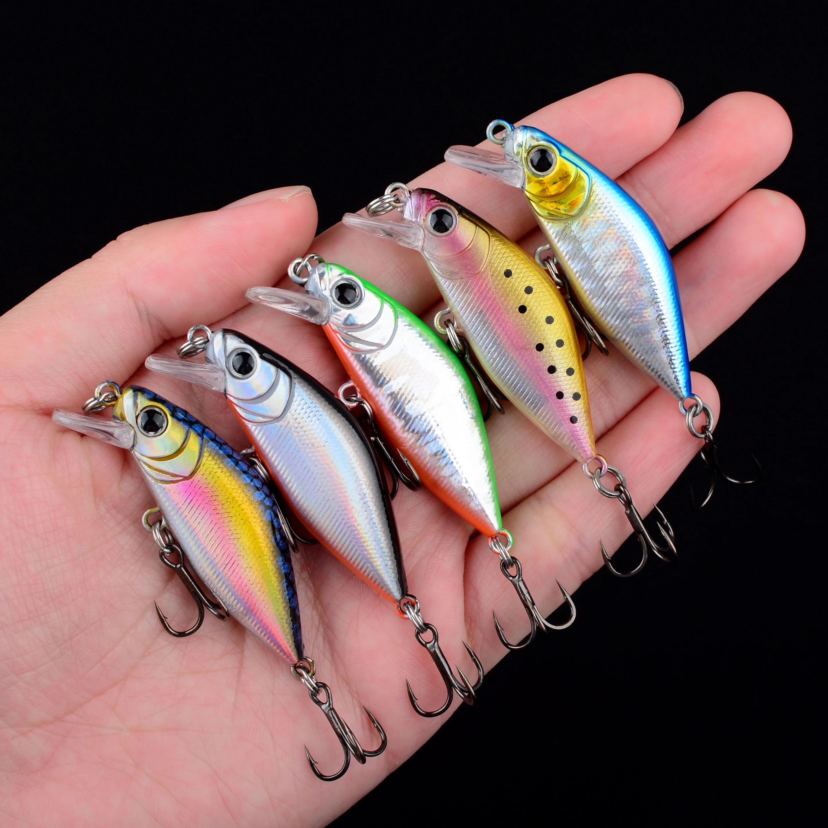 5 قطع من طُعم البلمة الصغير المتذبذب الطعم الاصطناعي لملحقات صيد سمك السلمون المرقط باس جبل تيار سويم