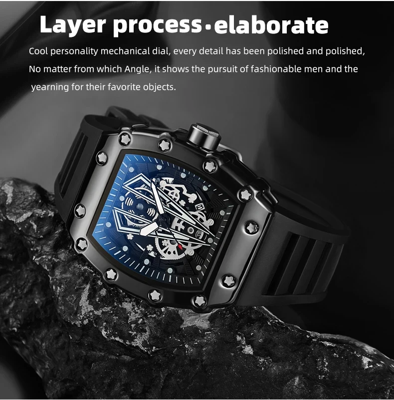 2024 Men Watch Army Military Quartz Wristwatch Large Dial For Men Fashion Waterproof Sport Square Luminous Watch For Male Clock