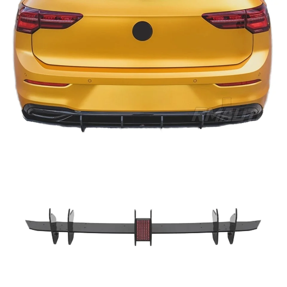 شفة ناشرة للمصد الخلفي على الطراز الرياضي لسيارة Volkswagen Golf 8 Body Kit واقي ملحقات السيارة
