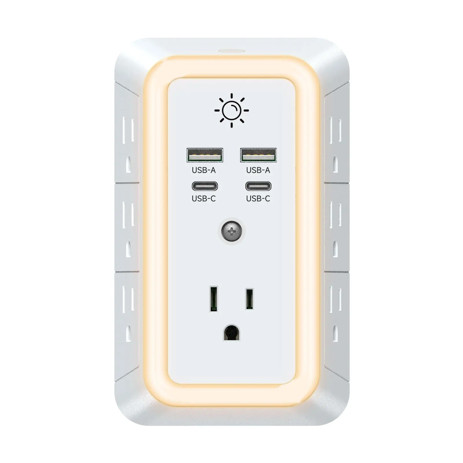 

Multi Plug Outlet, Usb Wall Charger, Surge Protector, 7 Outlet Extender With 4 Usb Charging Ports (2 Usb C) 1680J Power Strips