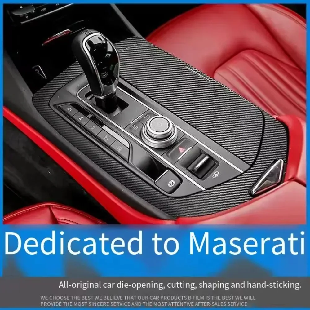 For  Maserati Ghibli Levante Car-Styling 3D/5D Carbon Fiber Car Interior Center Console Color Molding Sticker Decals Parts