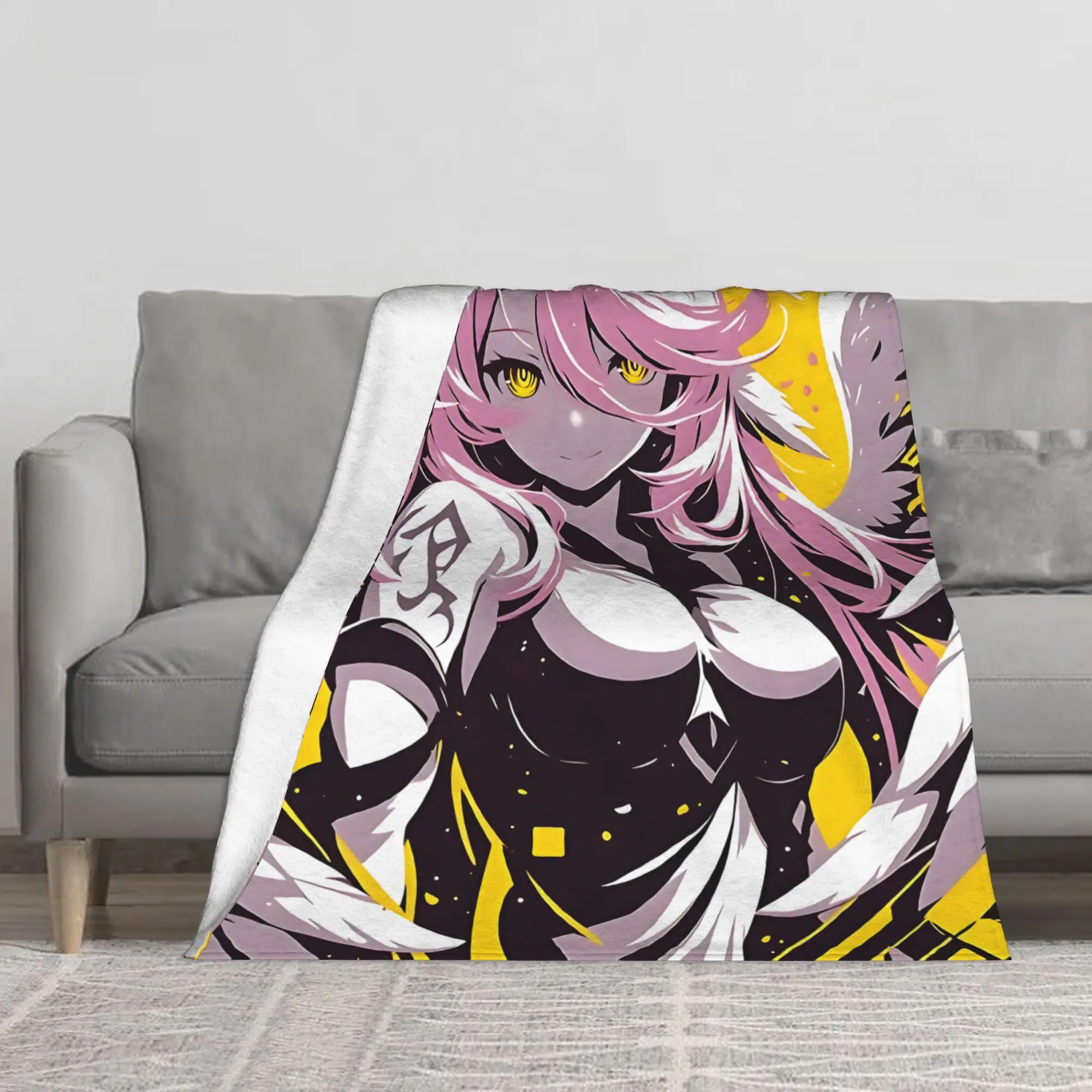 1PC Anime Angel Winter Blankets for Adults Bedding Home Interior Sofa Knee
