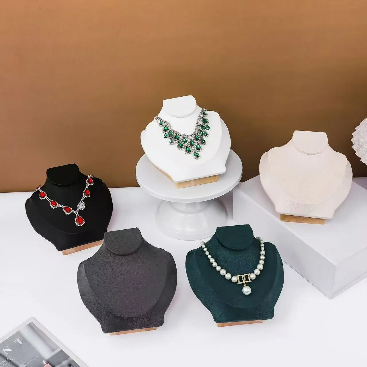 New 1PC Necklace Display Frame Portrait Model Neck Pendant Jewelry Frame, Neck Model Display Frame Jewelry Necklace Photo Props