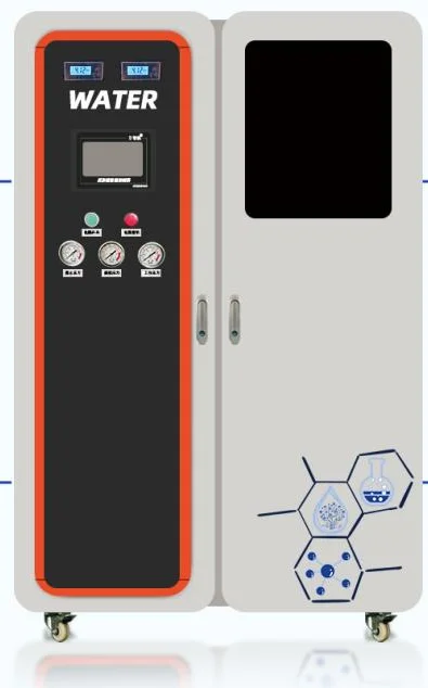 مولد مياه مزيل الأيونات عالي السعة يقدم تدفقًا مستمرًا 250LPH مع نظام مضخة فعال ومحتوى أيون بسيط