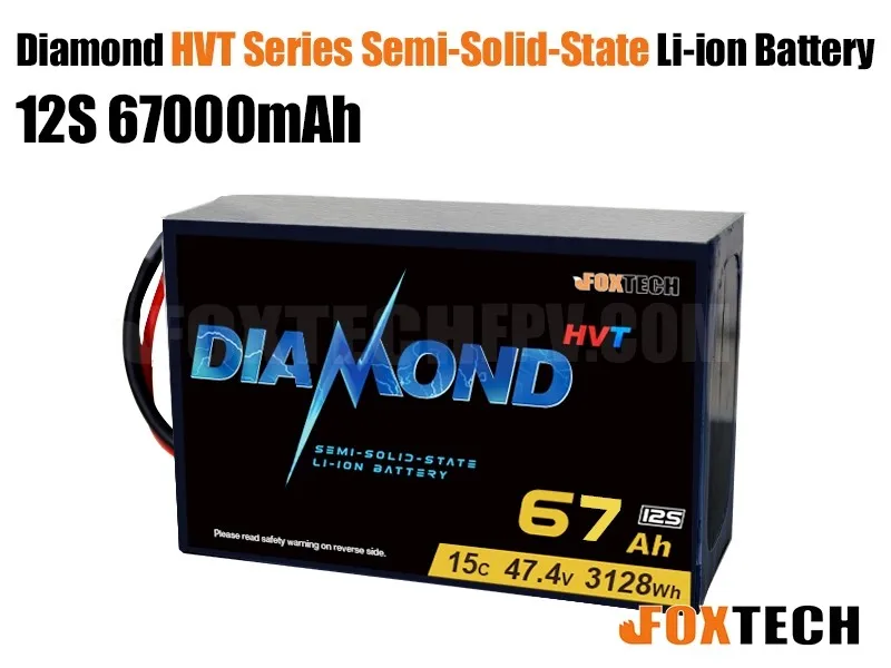 Diamond HVT Low Temperature 12S 67000 mAh Semi-Solid-State Li-ion Battery