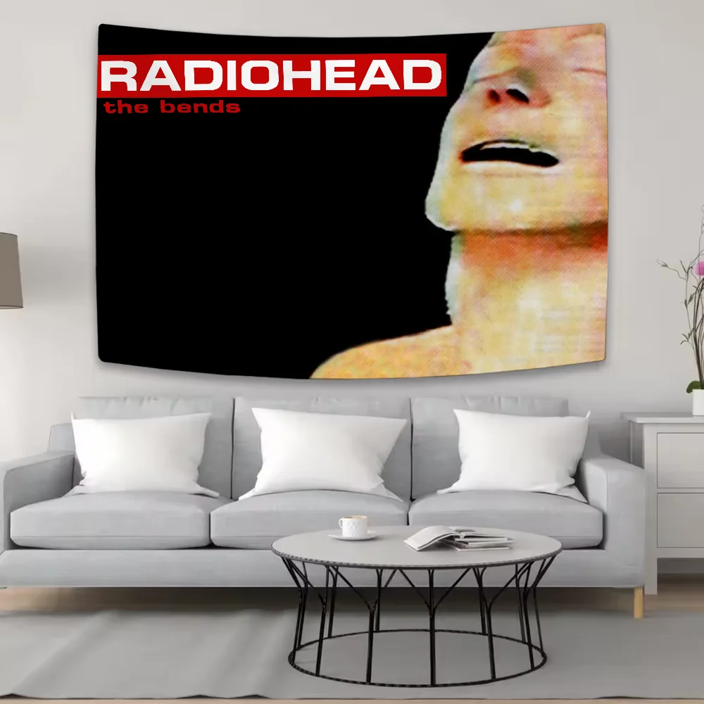 بارد Radiohead الفرقة نسيج خلفية معلقة القماش غرفة نوم نسيج غرفة ديكور الجمالية نسيج الجدار شنقا #2