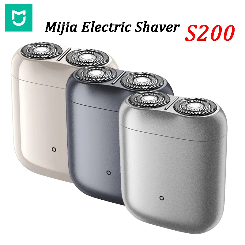 

Mijia Electric Shaver S200 IPX7 Type-c Induction Start Double Loop Curved Blade Magnetic Suction Blade Head Wet and Dry Shaving