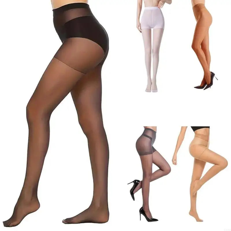 

3Pcs High Waist Tights Seamlessly Nylon Stockings Breathable Snags Proof Construction Fit Design Professional Comfort 6XDA