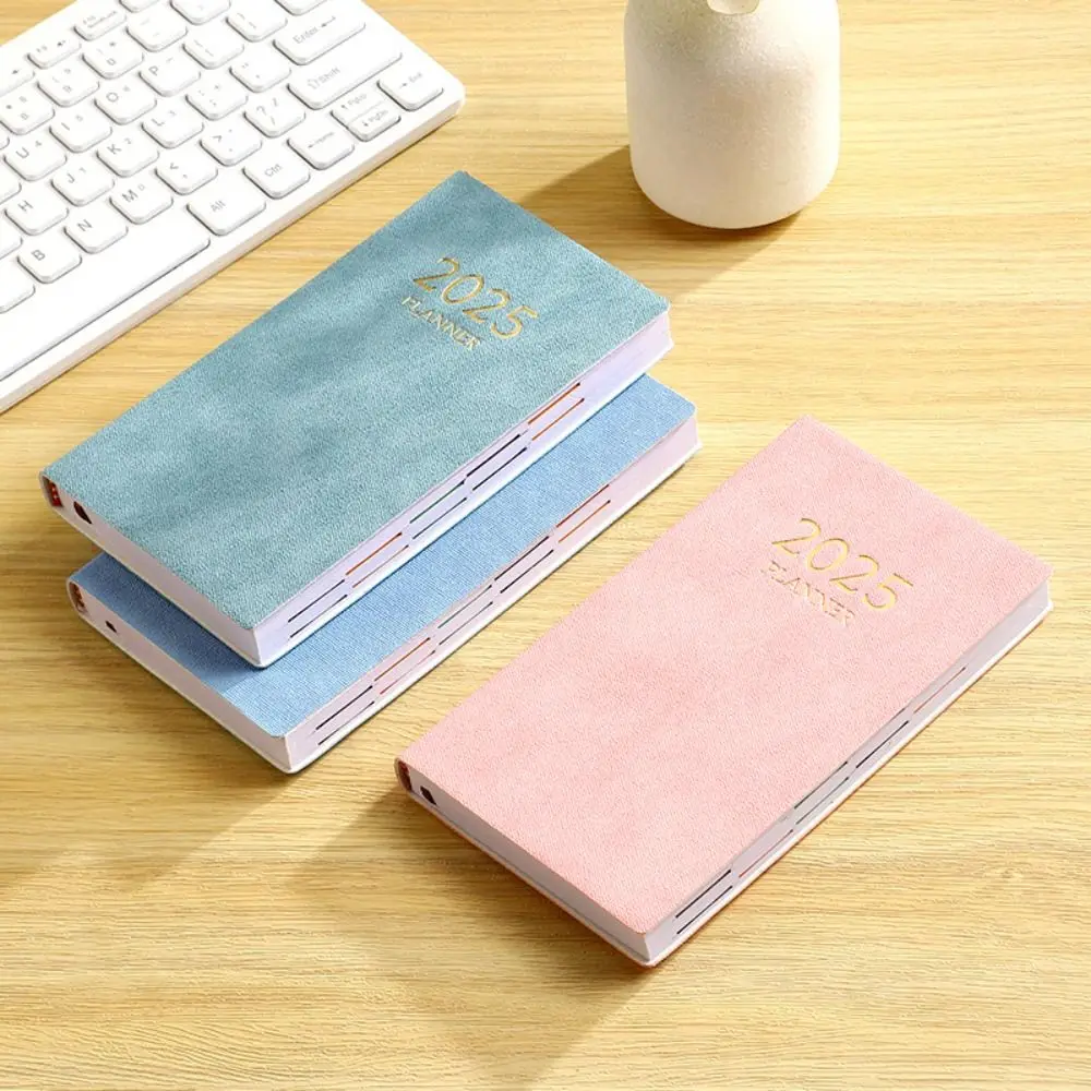 

A6 2025 Agenda Book To Do List with Calendar Daily Weekly Monthly Planner English Thickened 2025 Planner Notebook Students