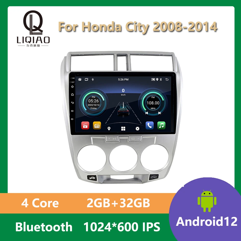 

10.1" IPS Wireless Carplay For Honda City 2008 - 2014 Car Radio Stereo Rear View Camera Autoradio Multimedia Video Player WIFI