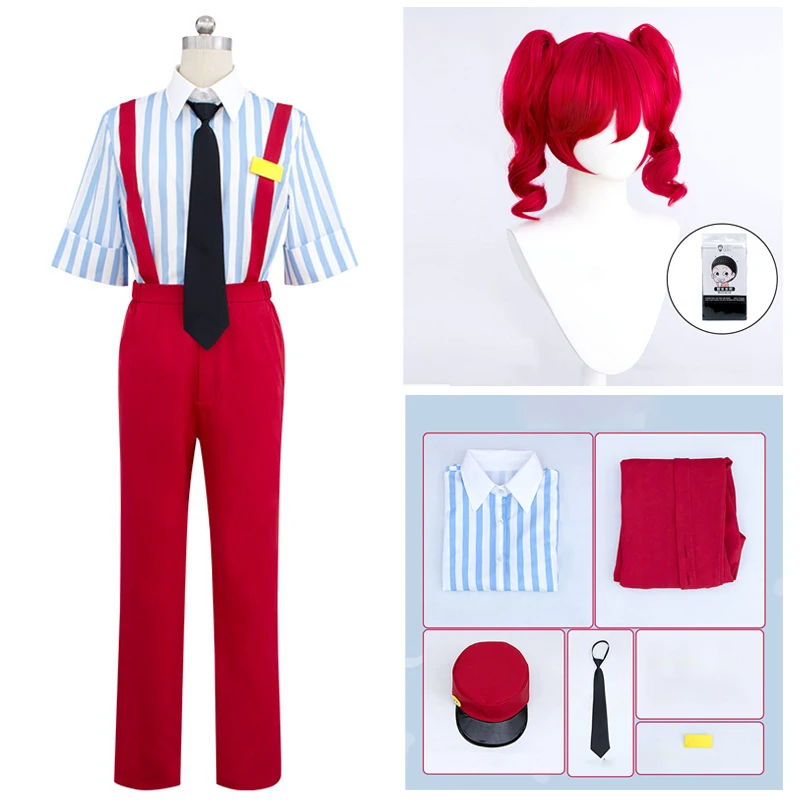 Anime Miku Mesmerizer Cosplay Costumes Teto Rompers Anime Role Play Uniform Halloween Party Dressing For Women Teto red jumpsuit