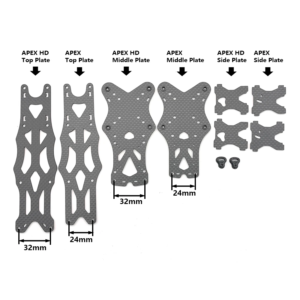 APEX / APEX HD 5/6/7 inch Frame Parts Repair Part Replacement Parts For RC DIY FPV Racing Drone