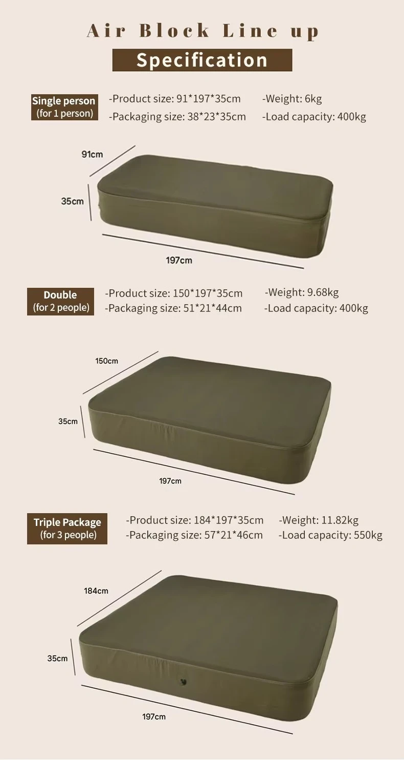 Outdoor Usage Modern Foldable Inflatable Mattress Built-in Pump Air Bed for Camping and Bedroom