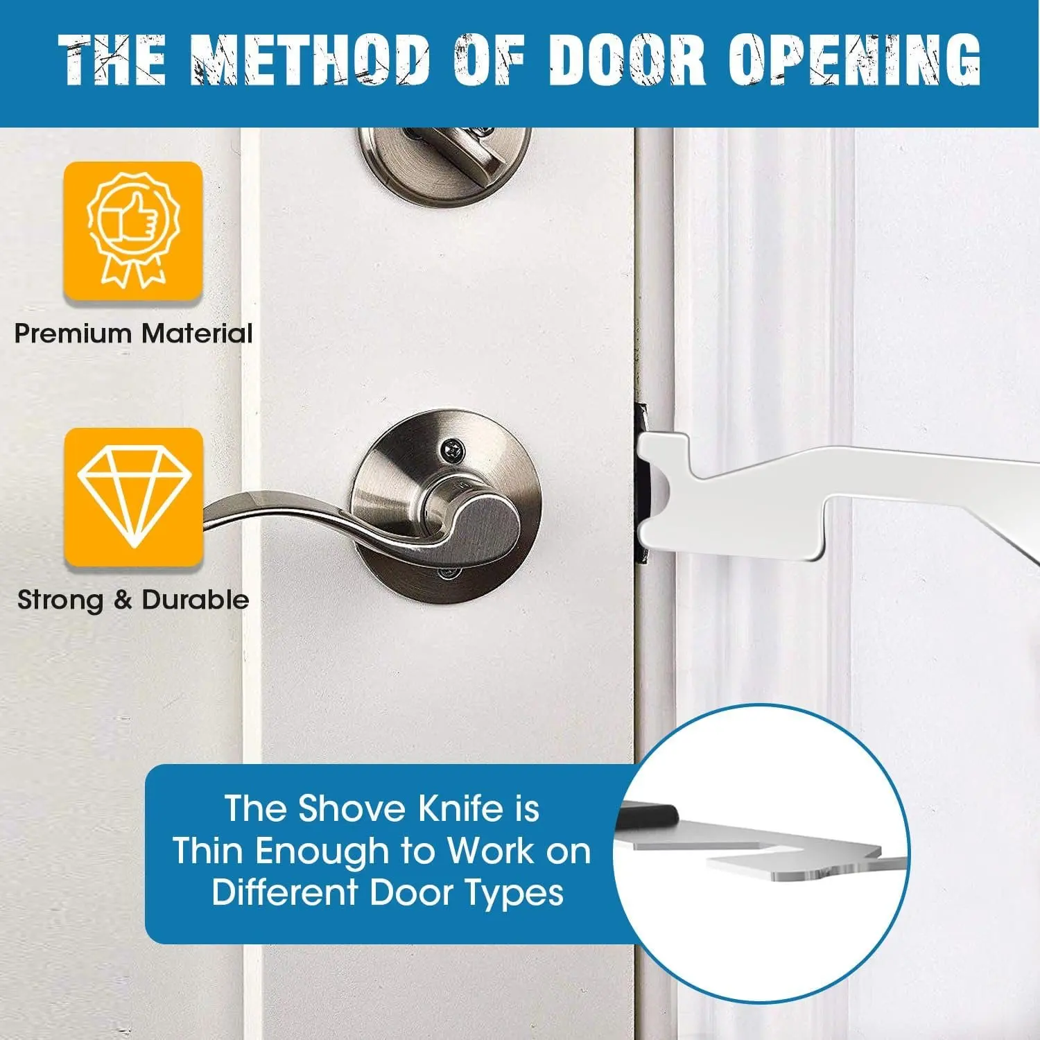 2026 New Stainless Steel Firefighting Tool Multifunctional Door Seam Manual Firefighter Lock Opener Hand Tool Accessories