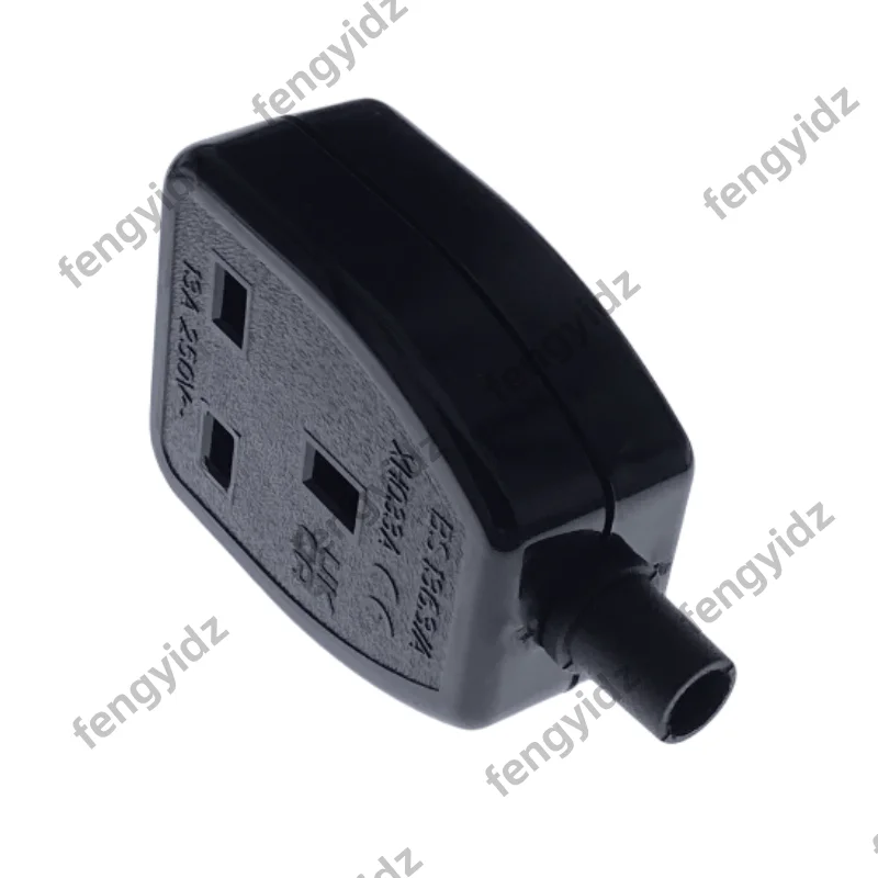 13A 250V UK British Standard Female Socket Power Adaptor Detachable Power Cord Cable Connector Socket White/Black