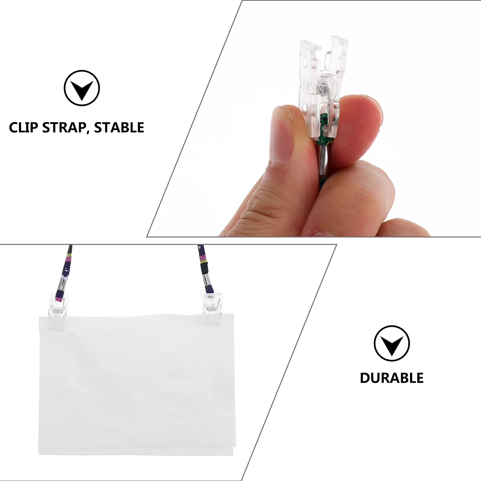 

10pcs Napkin Clips Adults Ethnic Style Bib Holder Chain For Restaurant Home Environmentally Friendly Portable Small