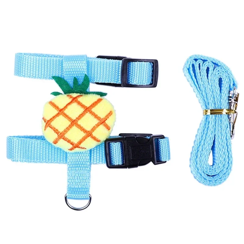 Rabbit Harness and Leash Set Adjustable for Small Animals Ferrets Piggies Hedgehogs Outdoor Walking Cute Decorations