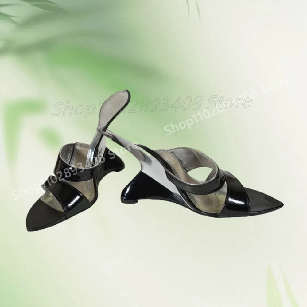 

Black Open Toe Strange Style High Heel Slippers Elegant Retro Style Party Sexy Women Shoes 2025 New Summer Zapatos Para Mujere