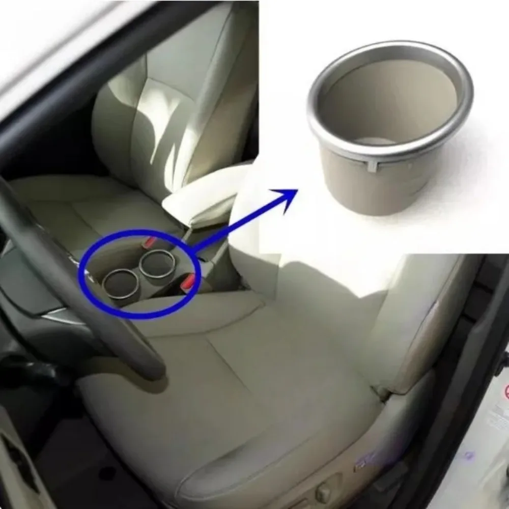 For Toyota Verso 2011-2012-2013-2014-2015-2016 Armrest Cup Holder Center Console Cup Holder Mount with Silver Trim Ring