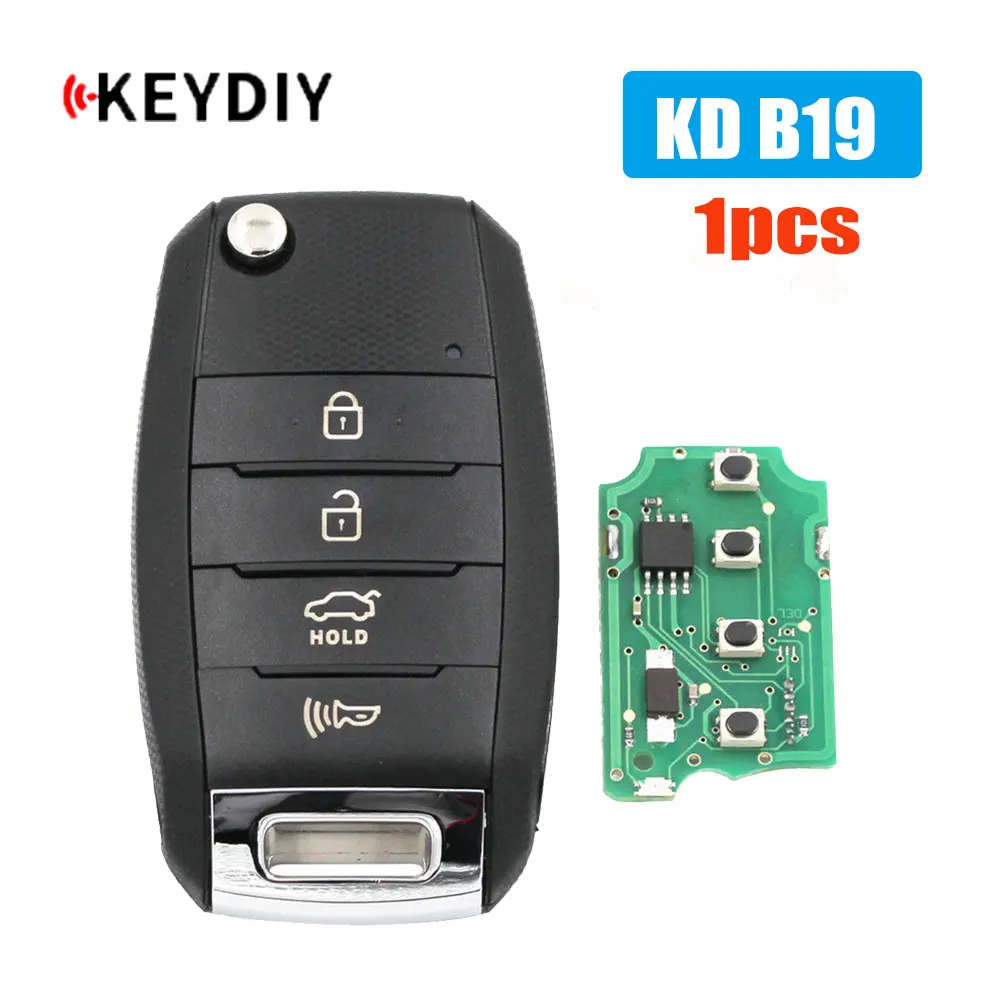 1pcs/lot KEYDIY B19 KD Remote Key 2/3/4 Button Car Keys for KD90/KD900+/URG200 Key Programmer Car Remote Control Keydiy for Kia