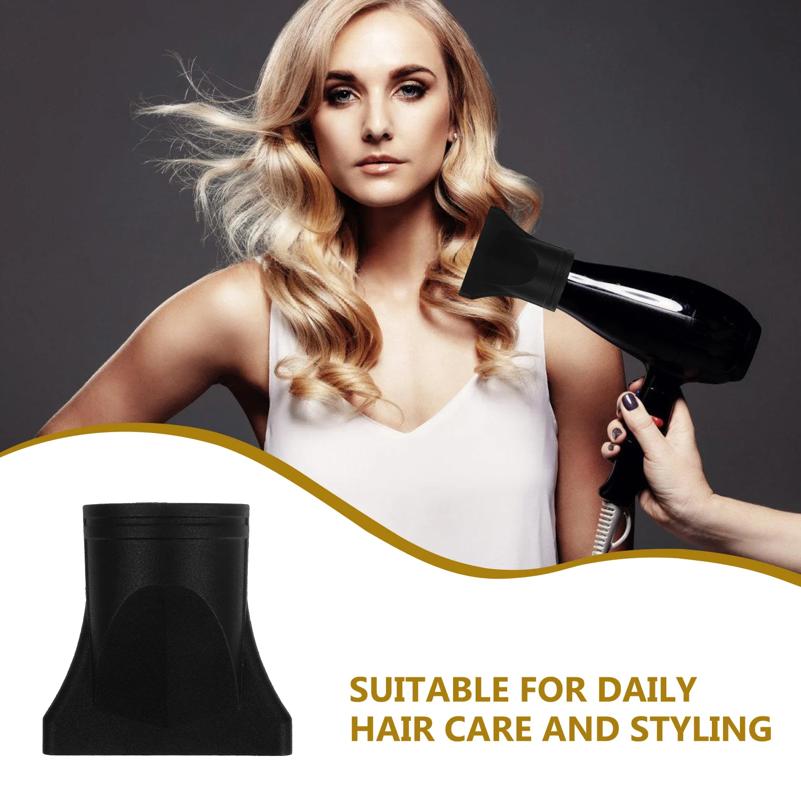 2 قطعة مجفف الشعر العالمي مرفق فوهة المكثف الناشر نصائح أسود 44-46 مللي متر قطر صالون تصفيف مجفف للنفخ #2