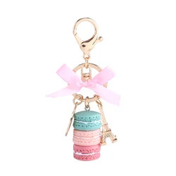 Colorful Cute Macaron Eiffel Tower Keychain Keyring Bag Pendant Car Charm Decoration