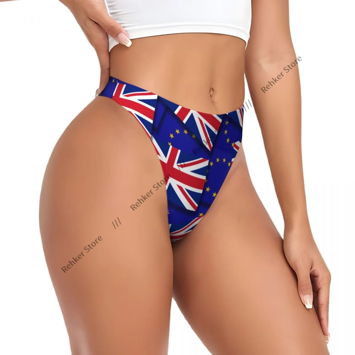 

Sexy Panties Flag Of The United Kingdom Thongs Underwear Women Lingerie Breathable G-string