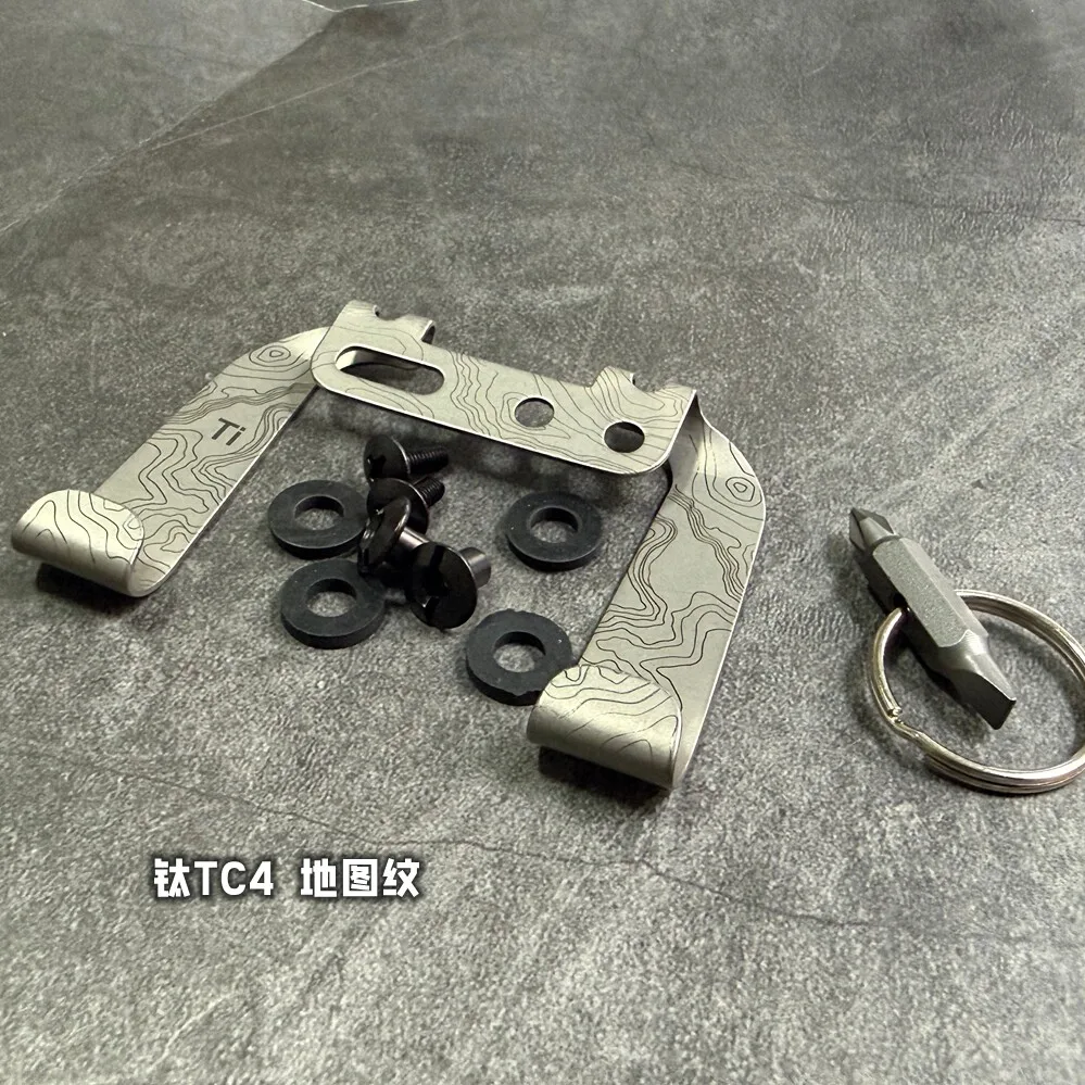 Titanium Alloy Knife Back Clips Pocket Clip Outdoor Supplies Multifunction Pocket Tools Back Clips EDC