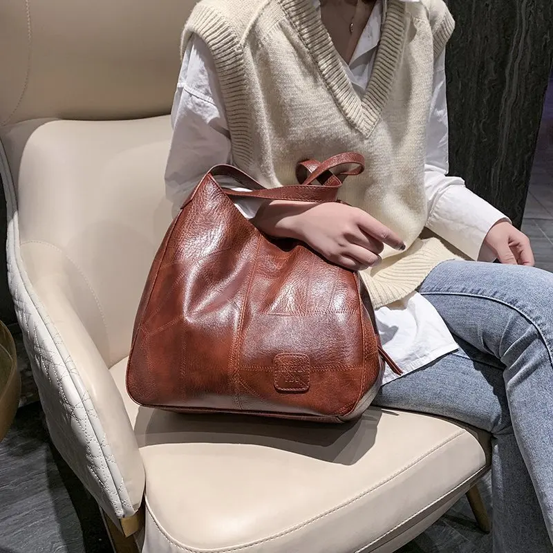 Bags Women 2024 New Trendy Soft Leather Shoulder Bag Large Capacity easiest for match fashion Messenger Bag Style Lady