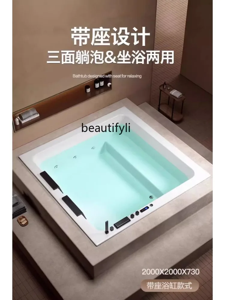 

E1001 ss Large Double Embedded Bathtub Villa Hotel Outdoor Hot Spring Constant Temperature Surfing Large Space