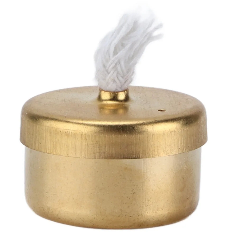 1.06x0.63in Experimental Alcohol Lamp Gold Light Weight Copper Heat Source Sturdy Build Wick Adjustable Model Engine Burner